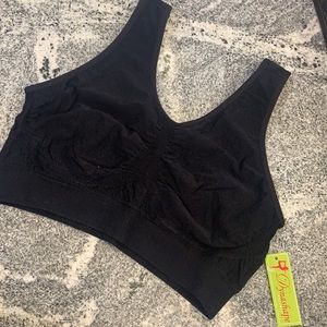 Seamless Black Bra Tank